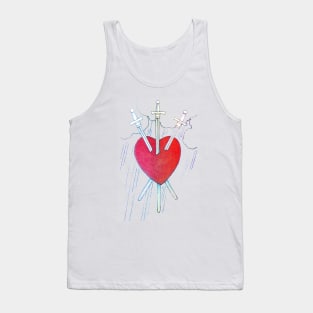 Three of Swords Tank Top